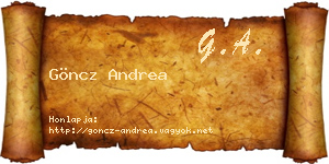 Göncz Andrea névjegykártya